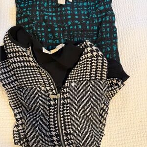 Michael Kors Black and Teal Blouse Bundle